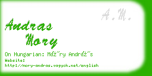 andras mory business card